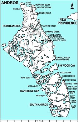 Fresh Creek District was the central portion of Andros Island