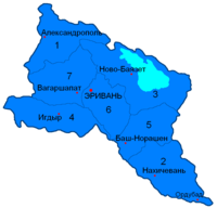 Карта административного деления Эриванской губернии