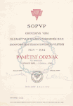 Dekret na Pamětní odznak SOPVP 1939–1945 (5. června 1948)