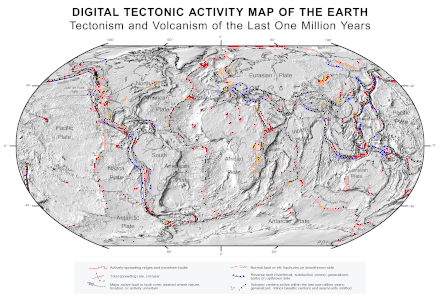 Plate tectonics map