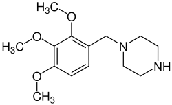 Strukturformel von Trimetazidin