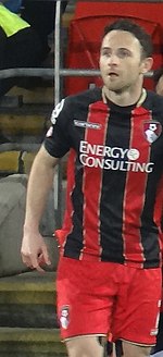 Pugh in 2015 als speler van Bournemouth