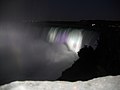 illuminated falls at night, Canadian site