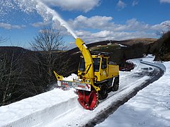 Déneigement de la route des Crêtes