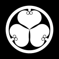 Japanese Crest Maru ni mitu ura Aoi.svg