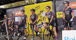 Het team tijdens de Tour de France Femmes 2022