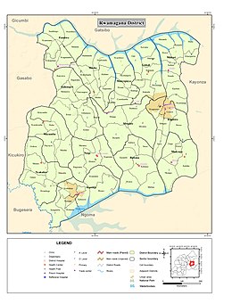 Kaart van Rwamagana district