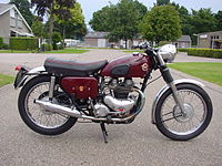 Matchless G11 (600 cc tweecilinder) uit 1958.