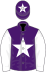 Purple, White star, sleeves and star on cap