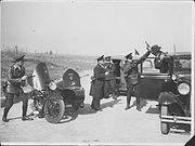 Simulação de detenção para fins fotográficos, 1934.