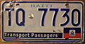 Registration plate for busses