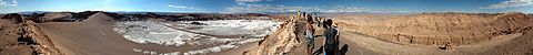 360° panoramic view of Valle de la Luna near San Pedro de Atacama, Atacama Desert, Chile