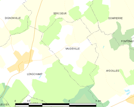 Mapa obce Vaudéville