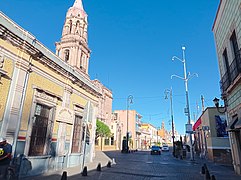 Calle Carranza, centro histórico de Aguascalientes.