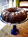 A chocolate Bundt cake