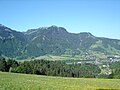 The Hahnenkamm mountain above Kitzbühel