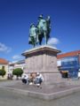 L'estàtua de Carles X Gustau de Suècia a la plaça del Rei (Kungstorget).