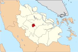 Location of Pekanbaru in Indonesia