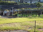 体験坑道用の客車（黄緑）