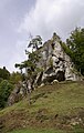 Der Rote Fels am Eingang zum Ankatal an der Pegnitz bei Rupprechtstegen