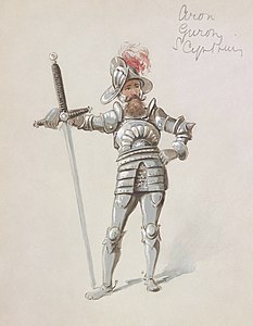 Costume design for Princess Ida, by William Charles John Pitcher (restored by Adam Cuerden)