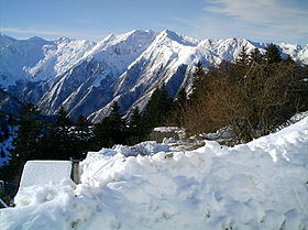 Vue aérienne de la station.