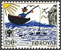 FR 40: "Man in Boat, Fishing" by Rasmus Fossá, 7 years.