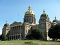 Image 4The Iowa State Capitol in Des Moines, completed in 1886, is the only state capitol in the United States to feature five domes, a central golden dome surrounded by four smaller ones. It houses the Iowa General Assembly, comprising the Iowa House of Representatives and Iowa Senate. (from Iowa)