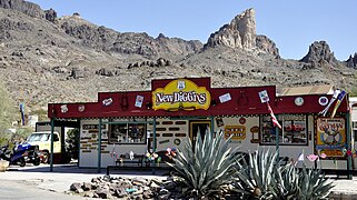 La route 66 à Oatman (Arizona).