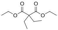 Diethyl diethylmalonate structure