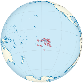 Location of French Polynesia