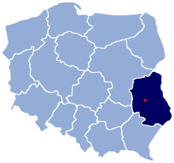 Location of Лүблин