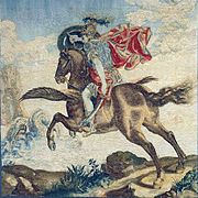 Perseo y Andrómeda, de Francis Cleyn,[125]​ 1635-1645. Pegaso se representa como un caballo castaño.