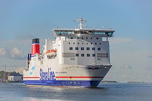 M/S Stena Jutlandica på väg in i Göteborg, september 2013