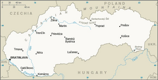 map of Slovakia