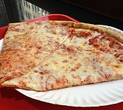 New York-style cheese pizza