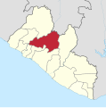 English: Location of en:Bong County in Liberia