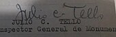 signature de Julio Tello