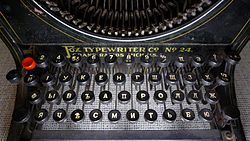 1912 typewriter with Russian layout. № sign can be seen on the 8 key.