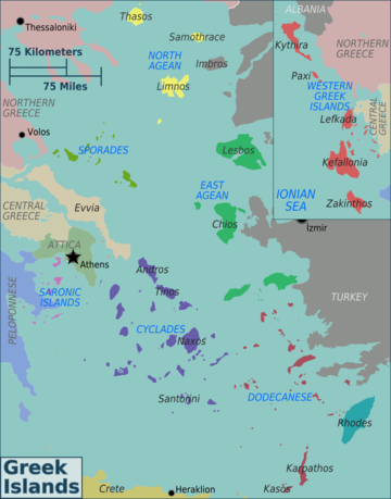 Mappa divisa per regioni