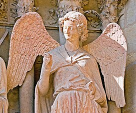 "The Smiling Angel" (1236–45) from Reims Cathedral