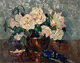 Fleurs dans un vase, 43 x 56 cm, c. 1915.