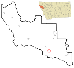 Location of Paradise, Montana