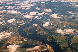 Київське водосховище з висоти пташиного польоту