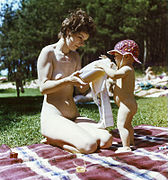 Nudist beach at Herzsprung, Germany.