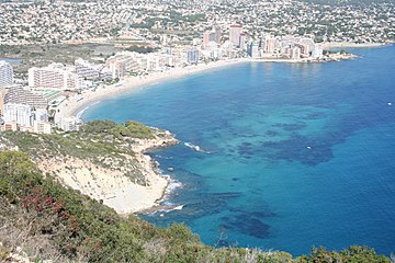 Playa de El Fosa desde el Peñón de Ifac