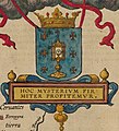 Detalle heráldico no mapa de Fernando de Ojea, Descripcion del Reyno de Galizia, 1603.