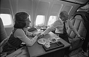 The Fords aboard Air Force One, 1976