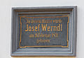 Gedenktafel am Geburtshaus Josef Werndls