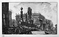 18th century engraving by Giovanni Battista Piranesi, showing the orb on a column